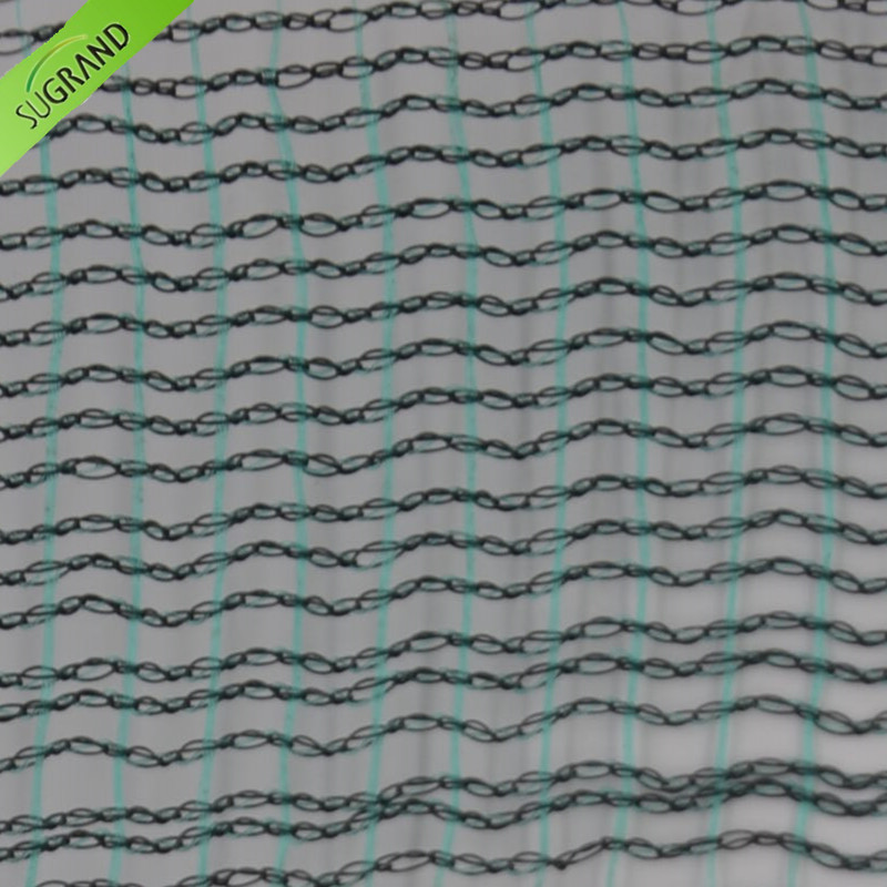 31gsm HDPE أخضر / أسود شبكة ضد البَرَد