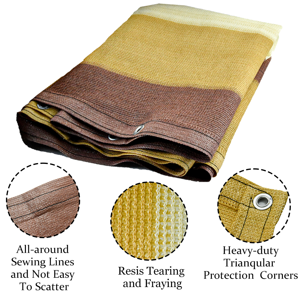 100 ٪ Virgin HDPE180GSM لون البني الظل شباك الشرفة