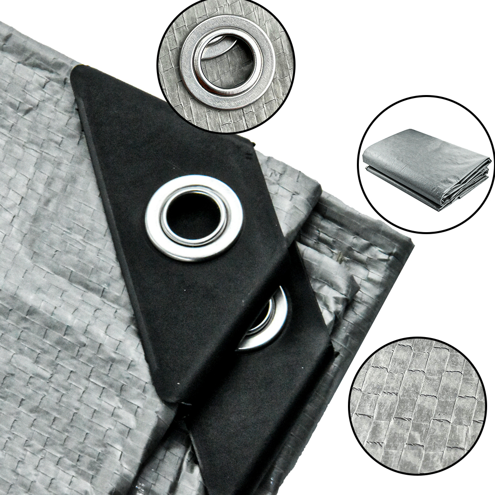 تغطي قماش القماش الأزرق في الهواء الطلق الثقيل