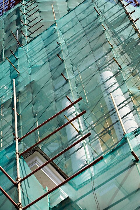 التفتيش والطريقة الصحيحة لشبكة أمان البناء