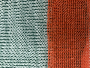 100GSM أحادية المثلث الأخضر والبرتقالي صافي الزيتون