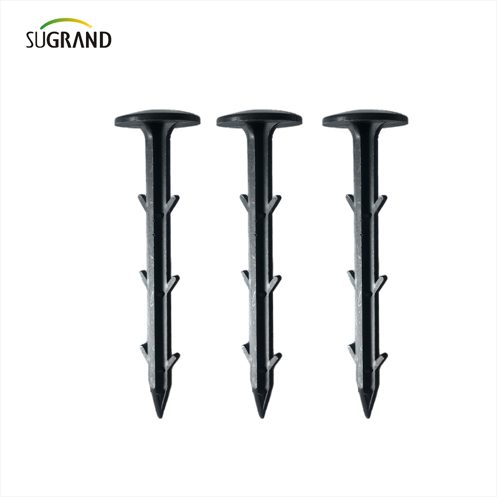 مسامير أرضية سوداء بلاستيكية ثابتة قطعة قماش الحدائق ليس من السهل تقشيرها