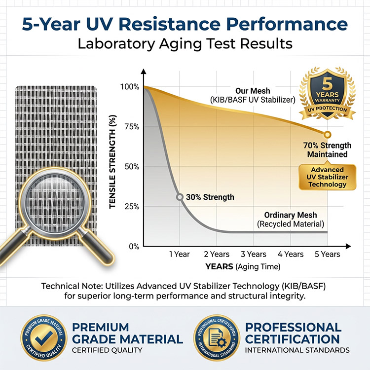 شبكة حشرات محمية من الأشعة فوق البنفسجية
