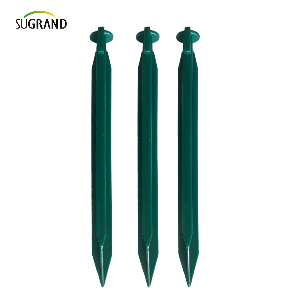 مسامير أرضية سوداء بلاستيكية ثابتة قطعة قماش الحدائق ليس من السهل تقشيرها