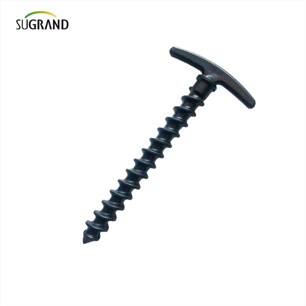 مسامير أرضية سوداء بلاستيكية ثابتة قطعة قماش الحدائق ليس من السهل تقشيرها