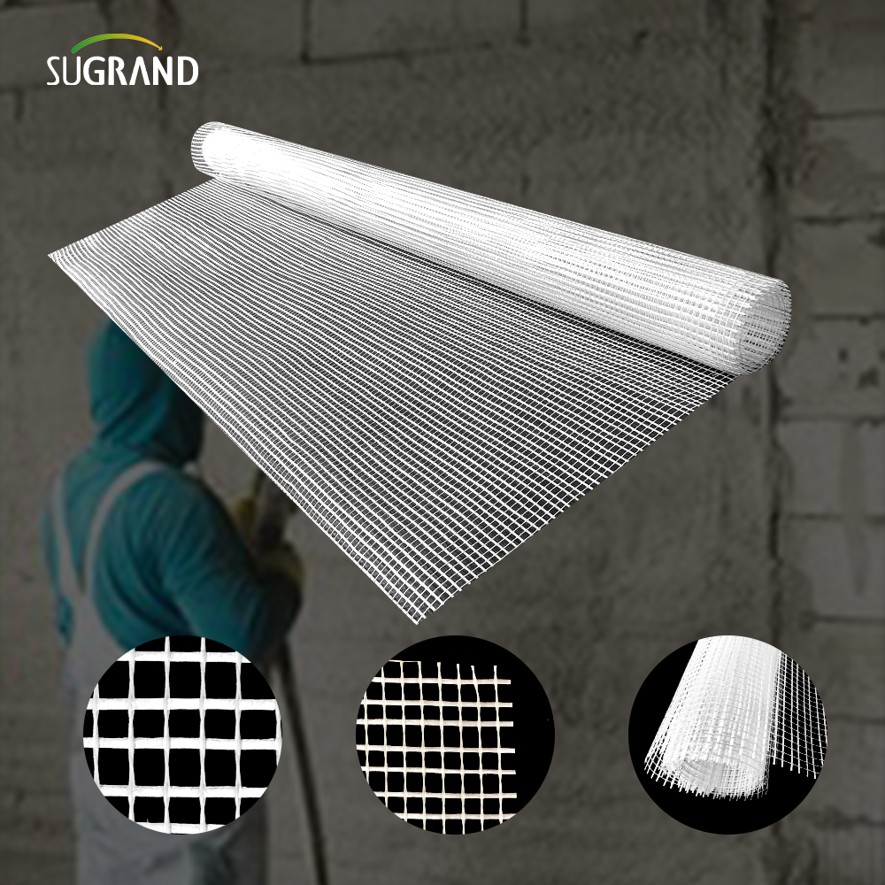 شبكة الألياف الزجاجية البناء 48 × 150 أبيض للبناء