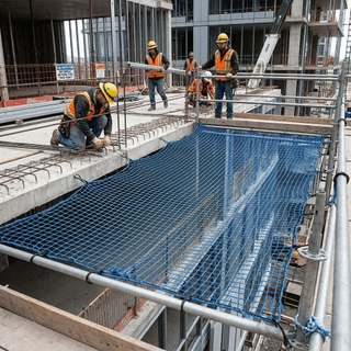 شبكة أمان البناء HDPE شديدة التحمل للحماية من السقوط