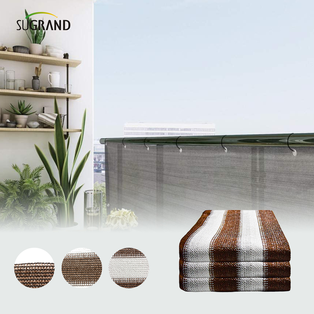 HDPE مخصصة الحجم غرامة صنعة سلك مسطح شرفة حماية الرياح الظل