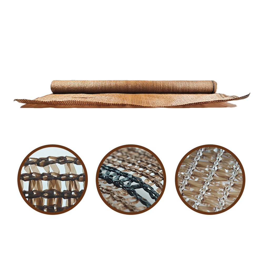 حماية الأشعة فوق البنفسجية الزراعية 110GSM شبكة تظليل بنية للحديقة