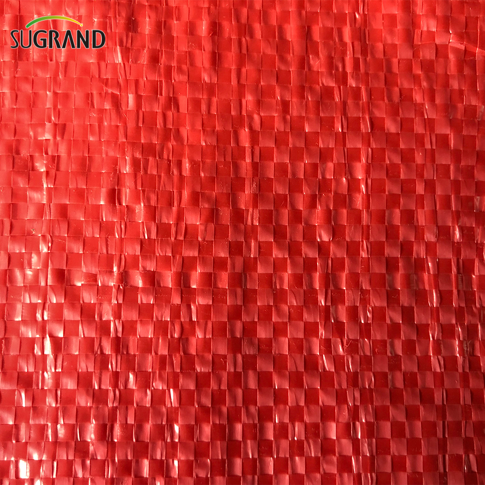 حقيبة شبكية بلاستيكية حمراء من البلاستيك HDPE البكر للبطاطس