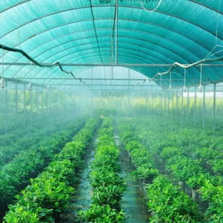 شبكة تظليل بشريط أخضر بثلاث إبر