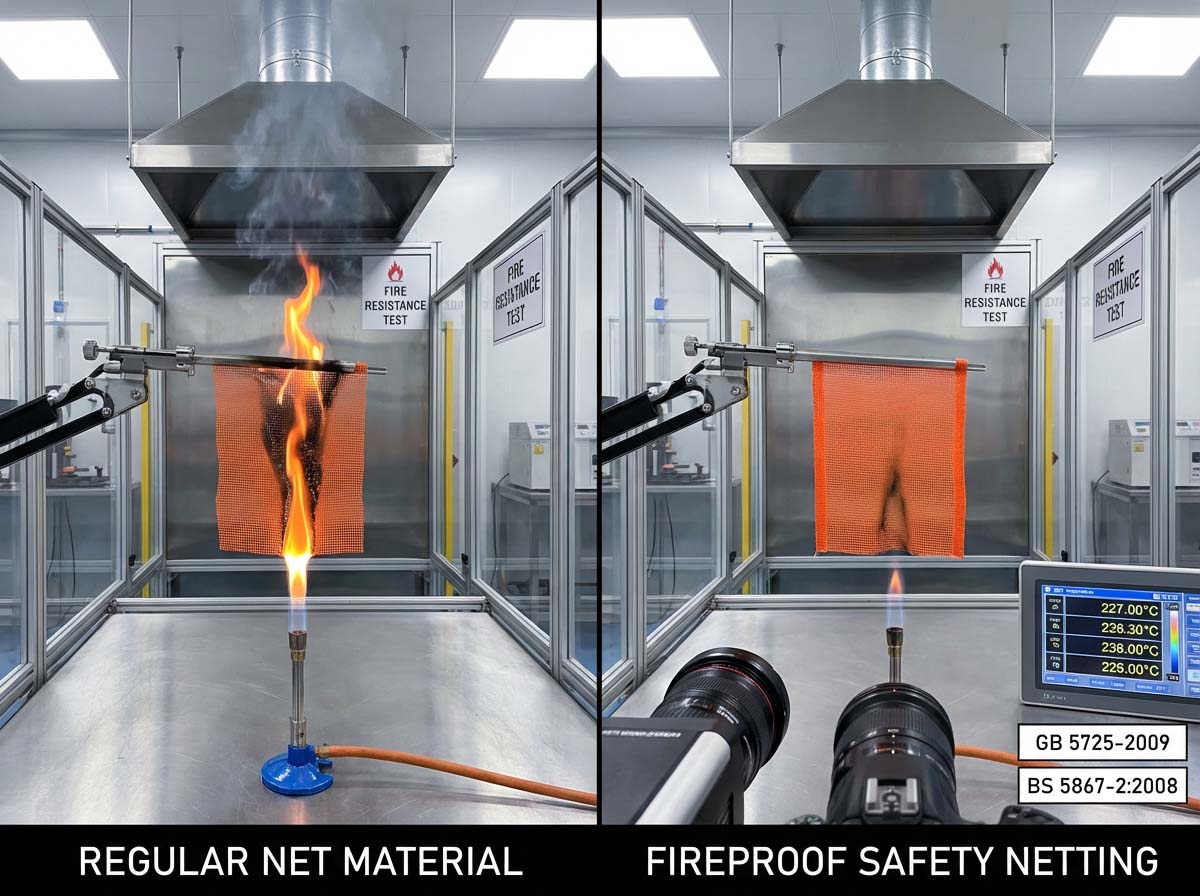 شبكة سقالة مقاومة للحريق