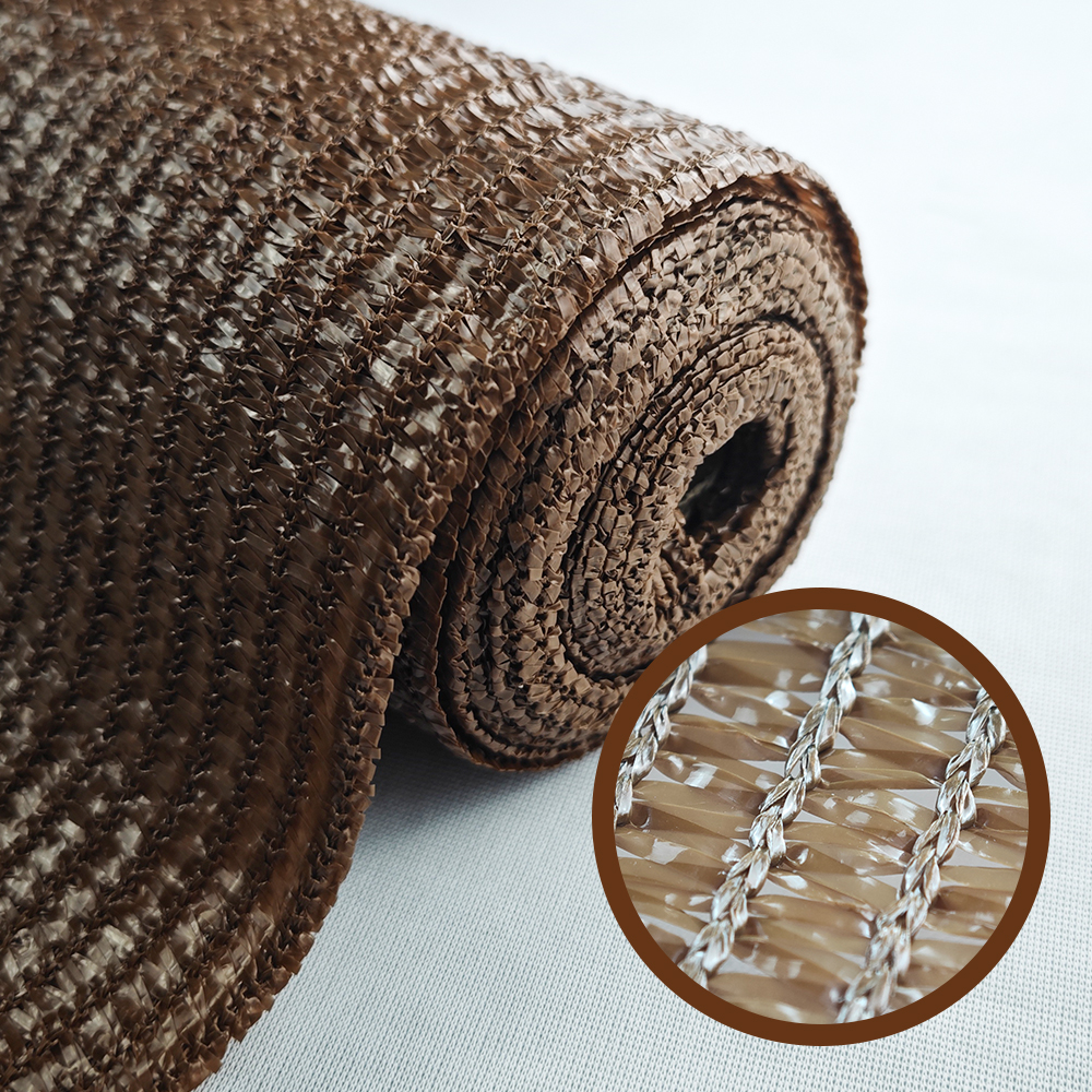 حماية الأشعة فوق البنفسجية الزراعية 110GSM شبكة تظليل بنية للحديقة