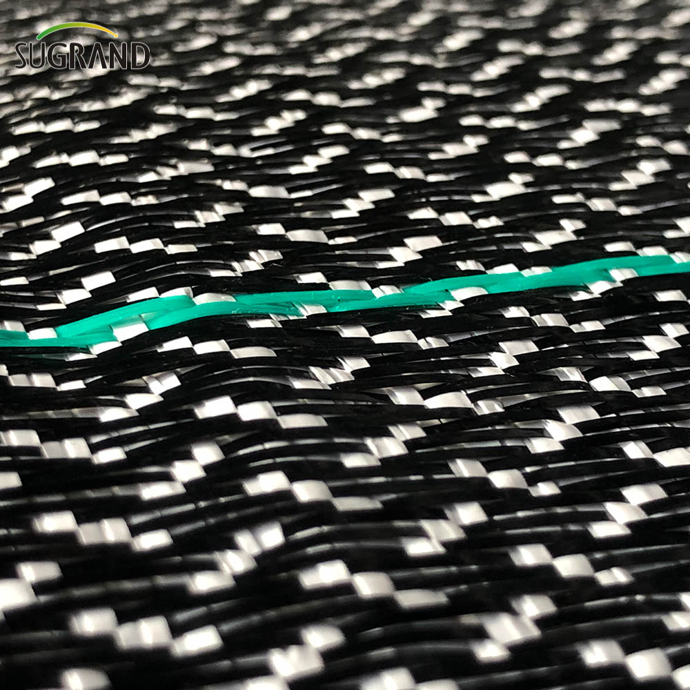 غطاء أرضي بالأبيض والأسود 0.7*100M حصيرة الأعشاب لسوق تشيلي