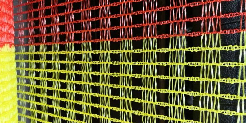 60GSM شبكة تحذير صفراء وبرتقالية